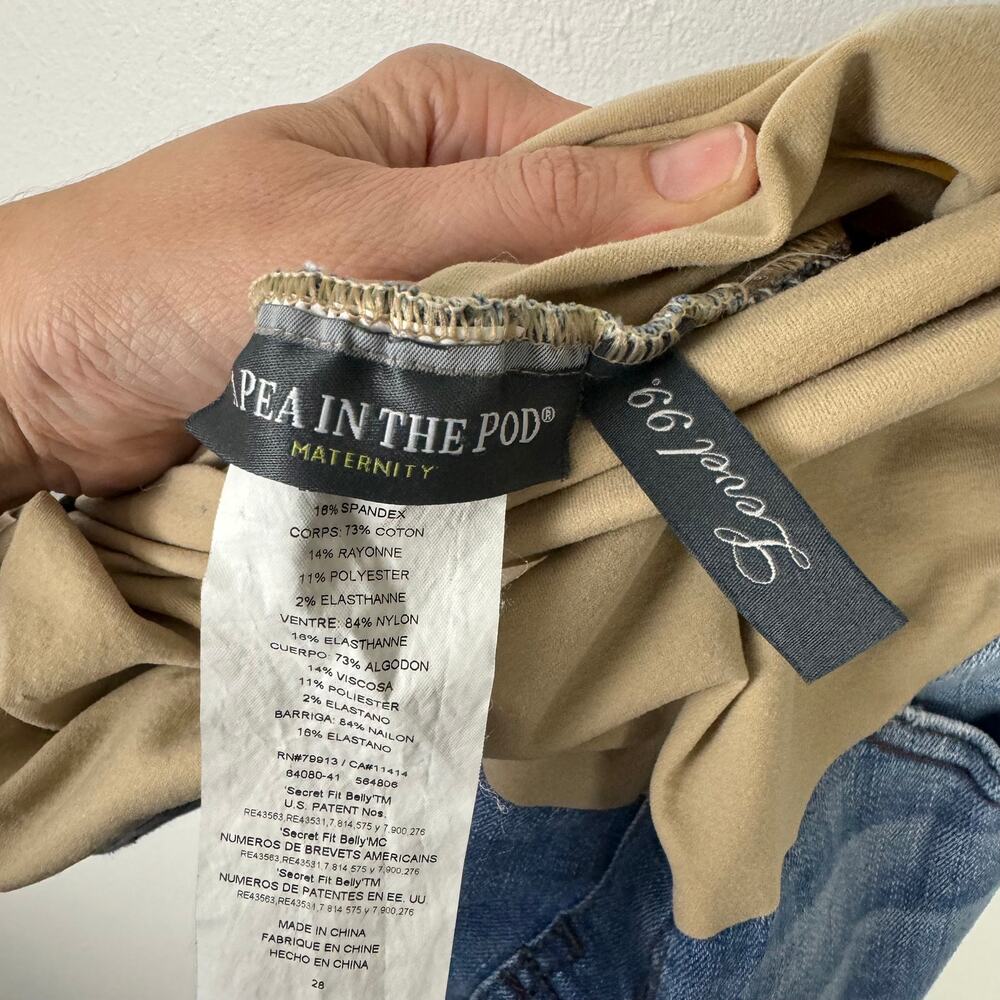 A Pea In The Pod Level 99 Full Panel Sz 28 Secret Fit Belly Flare Maternity Jean - Picture 7 of 9